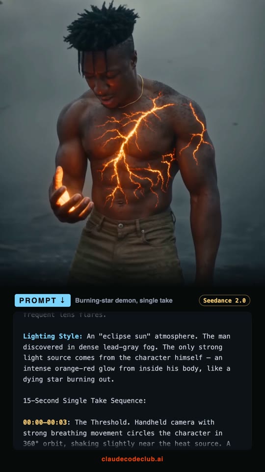 Burning Star Demon, One Take, made with Seedance 2.0