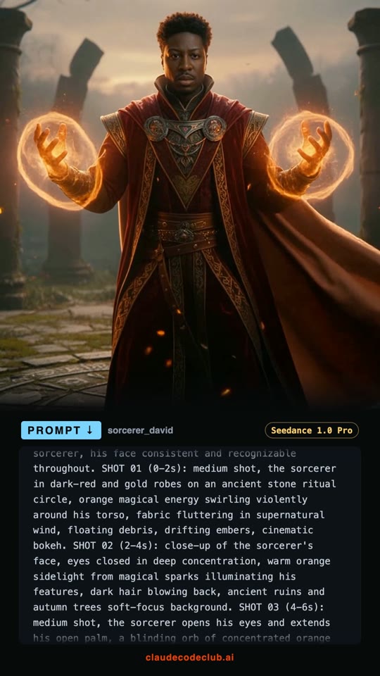 Fire Sorcerer (Seedance 1.0 Pro), made with Seedance 1.0 Pro