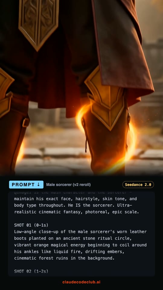 Fire Sorcerer Ritual, made with Seedance 2.0