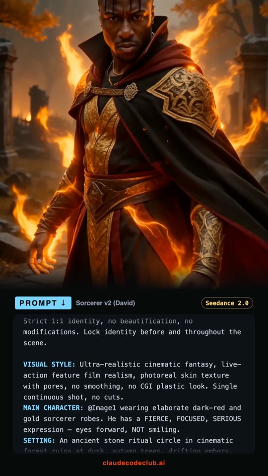 Sorcerer Ritual, Single Shot, made with Seedance 2.0
